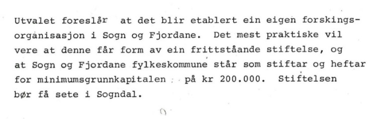 Tilråding om VF-etablering